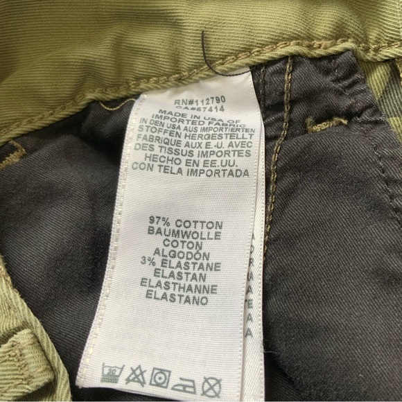 True Religion Unisex Khaki Utility Wide Leg Cargo Pant sz 00 Runs Large 31" - Picture 5 of 8